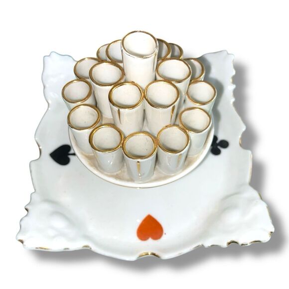 Art Deco TK Thuny Cigarette Holder – Poker Theme - Picture 1 of 4